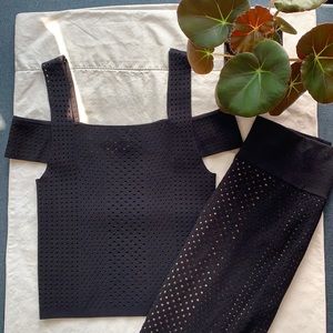 Express Cold Shoulder Crop + Skirt Set